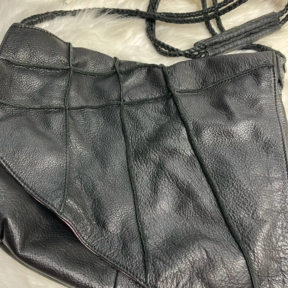 Nixon Soft leather Black Patchwork Hobo shoulder/crossbody medium Bag